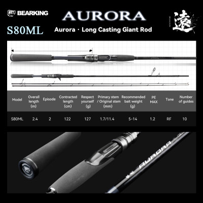 Удилище BearKing Aurora S80ML 2.4m