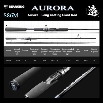 Удилище BearKing Aurora S86M 2.59m