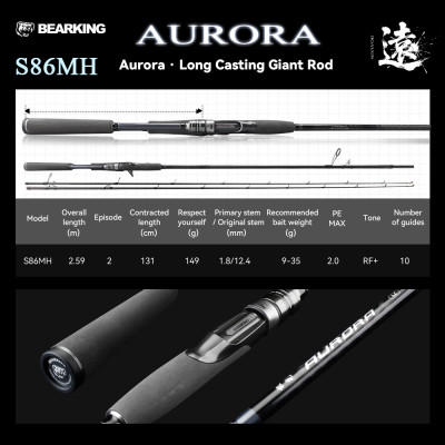 Удилище BearKing Aurora S86MH 2.59m
