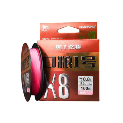 Плетёный шнур BearKing PE X8 Grain 0.305 #3.0 45LB (100 метров)