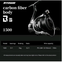 Безынерционная катушка BearKing Rtube B3 1500