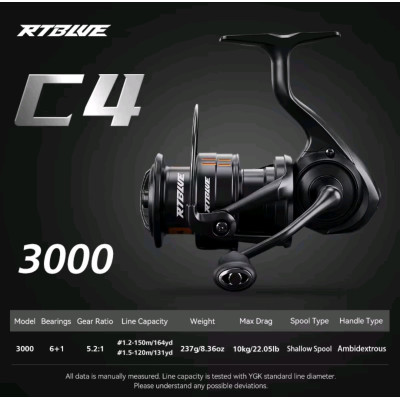 Безынерционная катушка BearKing C4 3000