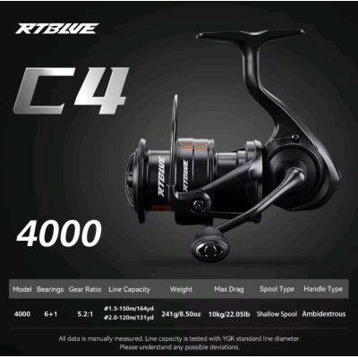 Безынерционная катушка BearKing C4 4000
