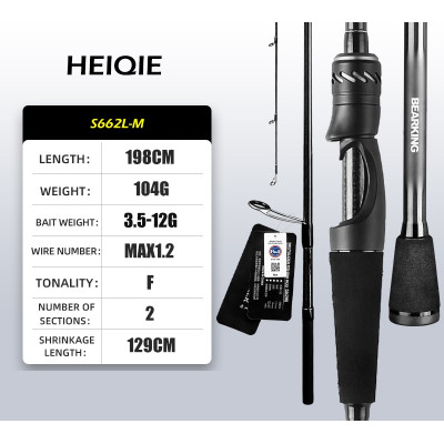Удилище BearKing Heiqie Brutalizer S662L-M 1.98m