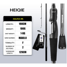 Удилище BearKing Heiqie Brutalizer S662UL-ML 1.98m