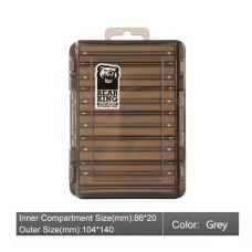 Коробка под воблеры двухсторонняя на 12 отсеков от BearKing 10.4*14*3.2см цвет Gray