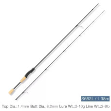 Удилище Tsurinoya Dragon Light Game S662L 1.98m