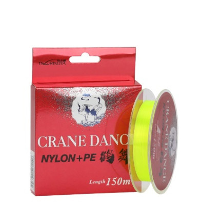 Мононить Tsurinoya Crane Dance Nylon + PE 0.205 #1.5 (150 метров) цвет Green