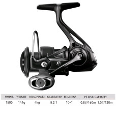 Безінерційна котушка Tsurinoya KingFisher 1500